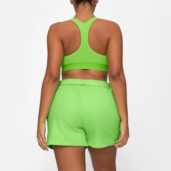 Skims Cotton Jersey Raceback Bra|Neon Green - Picture 2 of 3